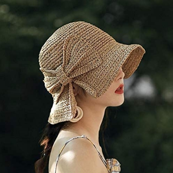 Bundle-Summer Sombrero -Straw Crochet Sun or Beach Hat, Handmade Vintage main image 11